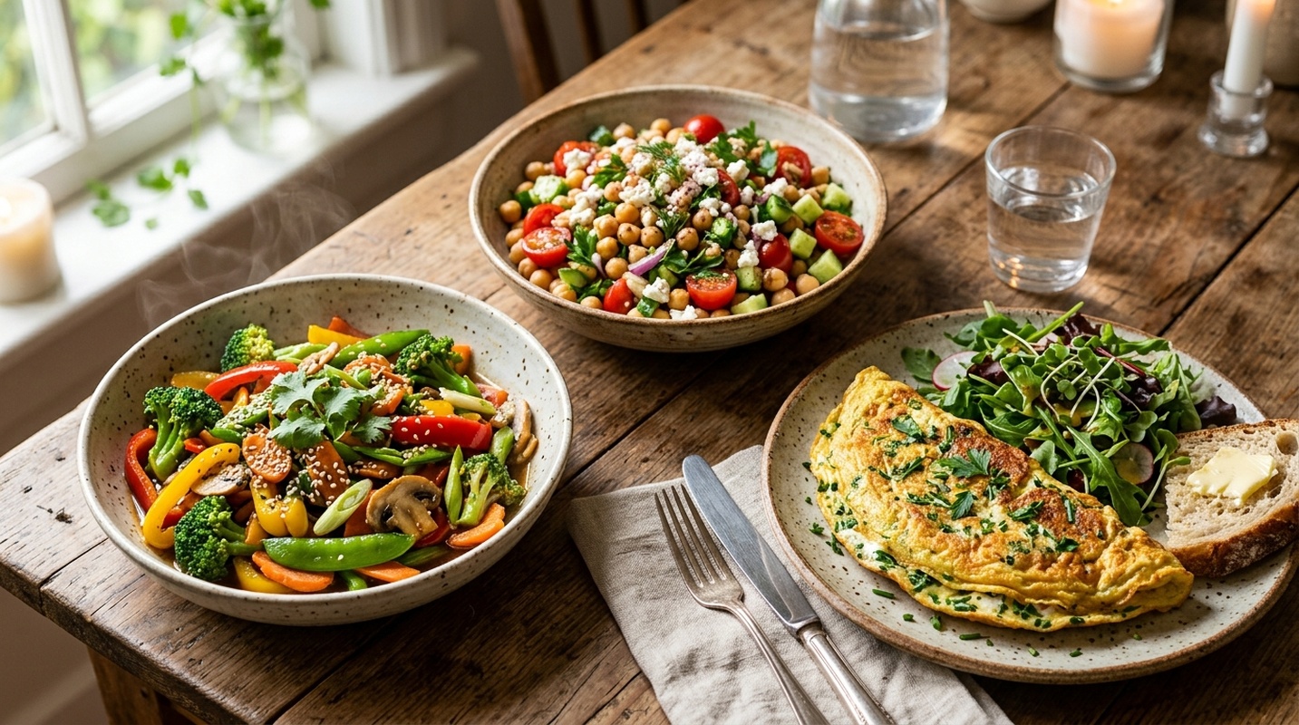 Tres platos de cena saludable preparados en menos de 20 minutos